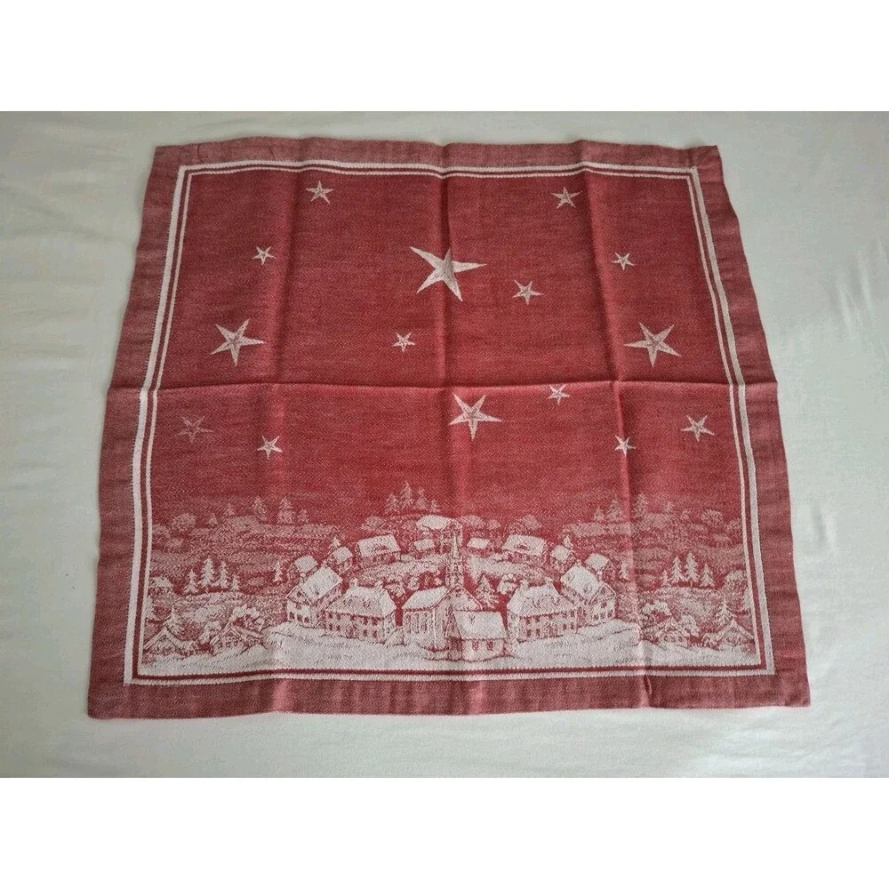 Williams-Sonoma “Twas the Night Before Christmas” Jacquard Napkin Set Of 4 NWOT